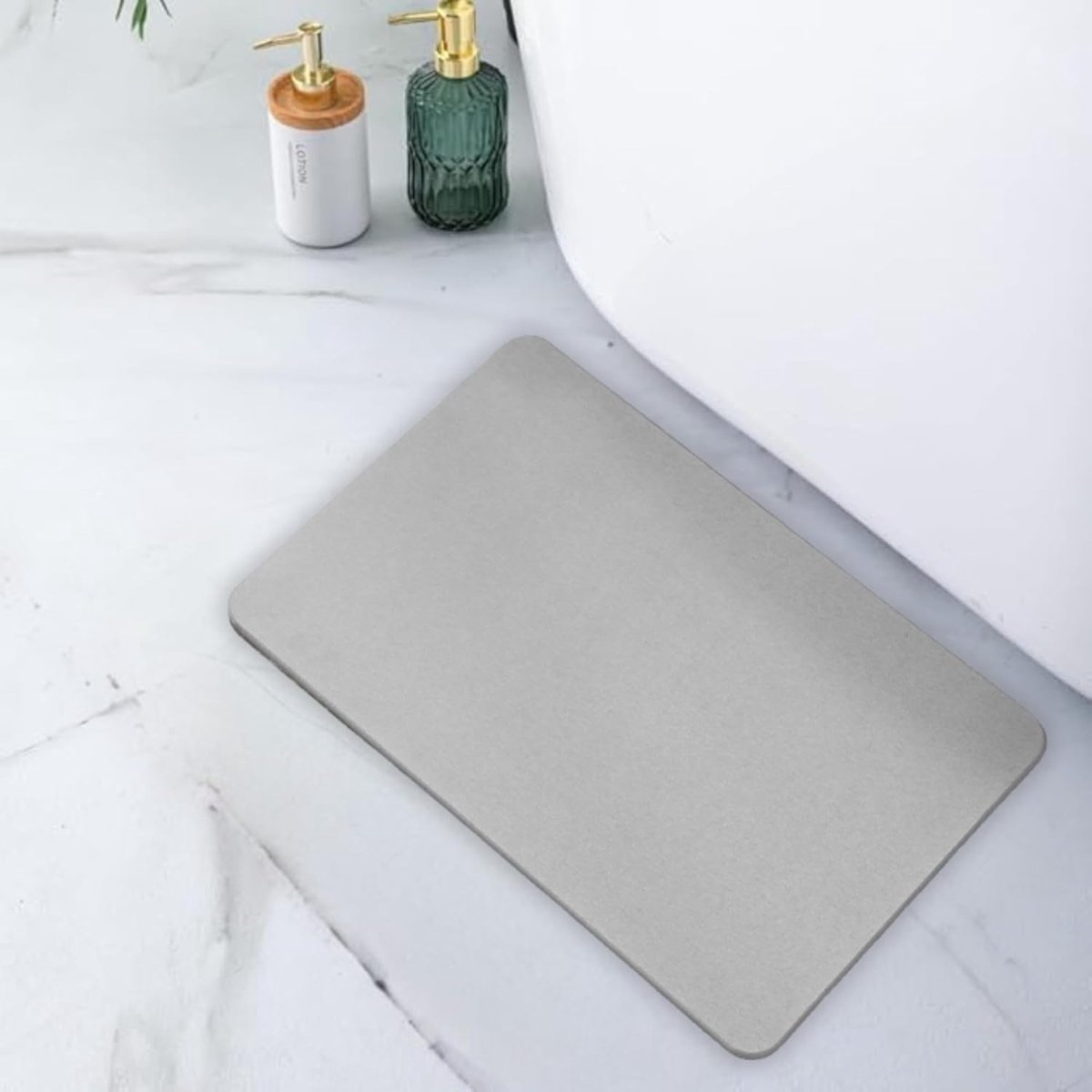 SnelShoppen - Diatomiet Steen Badmat Antislip (45 x 35 cm) | Sneldrogende Douchemat Super Absorberend | Badkamer Tapijt Schimmelbestendig en Hygiënisc