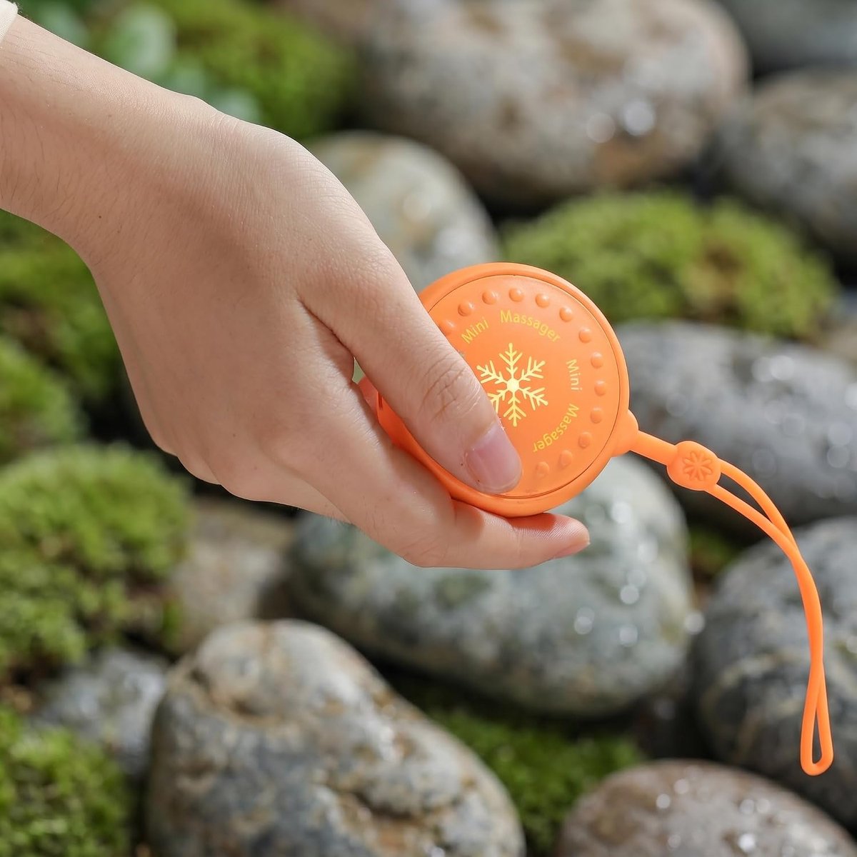 handheld angst en stress verlichting vibrerend speelgoed met automatische timer, 265 kleuren lichten - ideaal voor stress en angst verlichting (oranje)