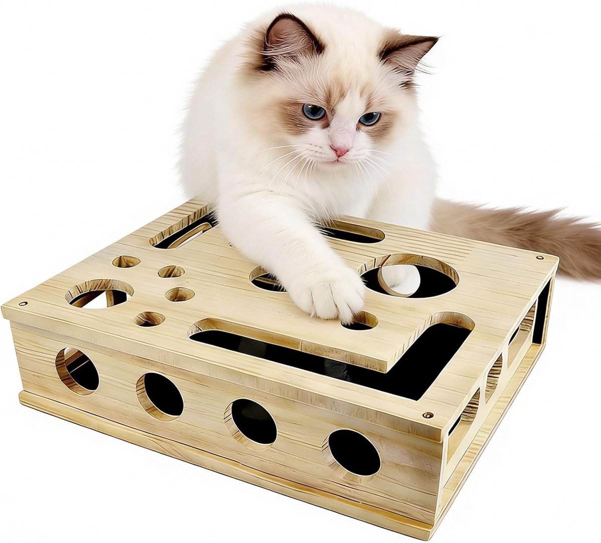 klauwvijl katten - 30 x 25 x 8 cm katten krabplank, verrijking voor katten, krabspeelgoed voor huiskatten, voor bezigheid en bevordering bij het krabspelen in het huishouden