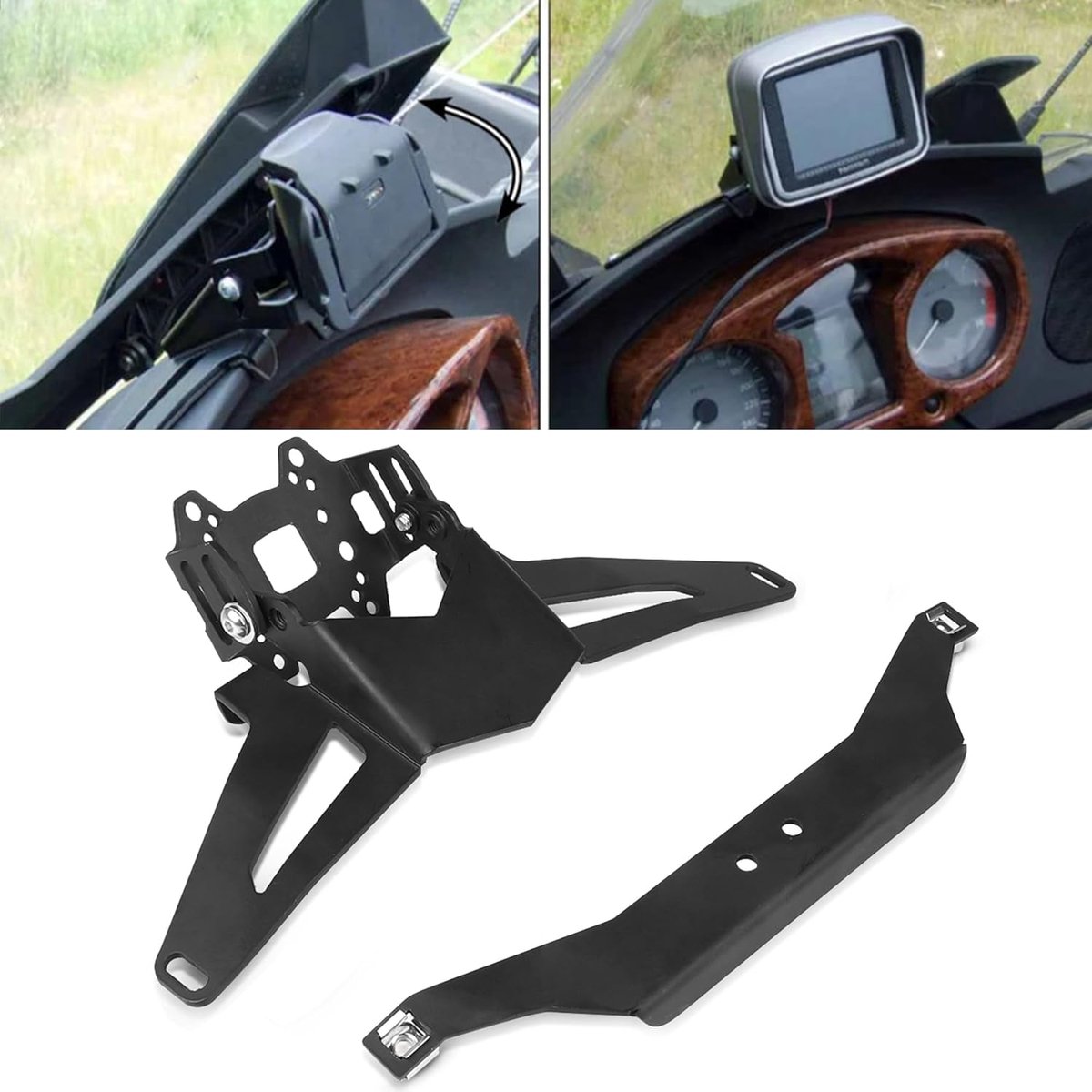 Motorfiets Navigatiehouder Houder voor Telefoon Mobiel GPS voor R1200RT R 1200 RT 2005 2006 2007 2008 2009-Zwart