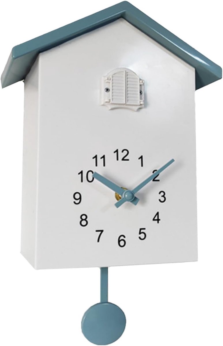 SnelShoppen - HAMON Koekoeksklok moderne koekoeksklok met slinger, nachtrustfunctie, vintage decoratie voor woonkamer, keuken, kantoor, zwart woud, wi