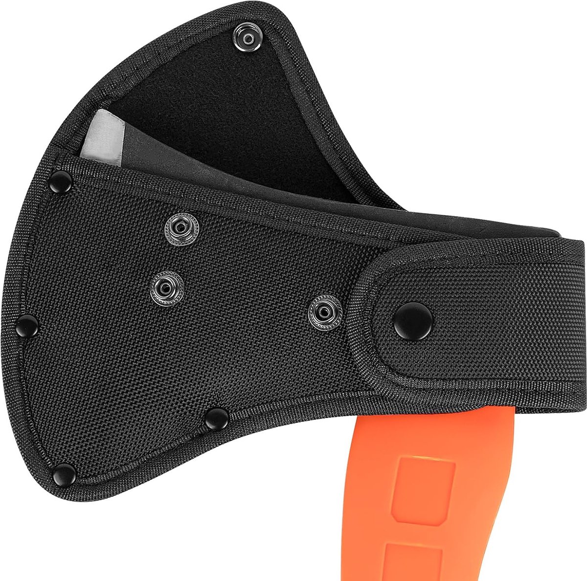 Axe mes Sheath voor 4 inch bijl rand, dubbele snap hatchet protector, beschermhoes voor buiten werk, zwart, 5''