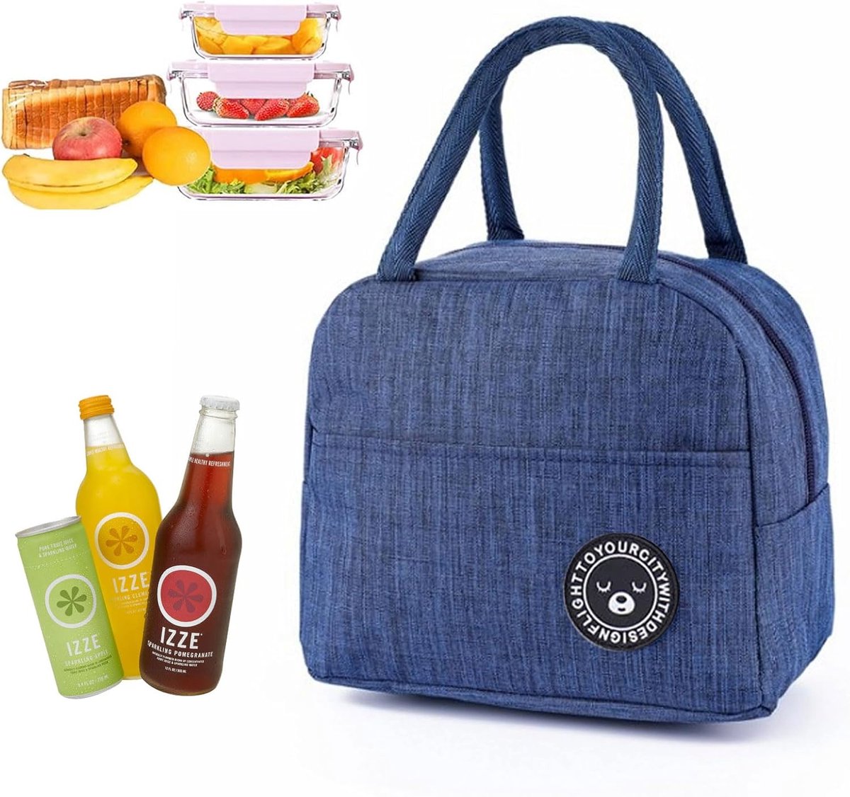 SnelShoppen - Cooler Bag, Lunch Bag 6 Liter Vouwbare Geïsoleerde Tas, Mini Koeltas voor Picknick, Ontbijt en Op Reis, Waterdicht Oxford Materiaal
