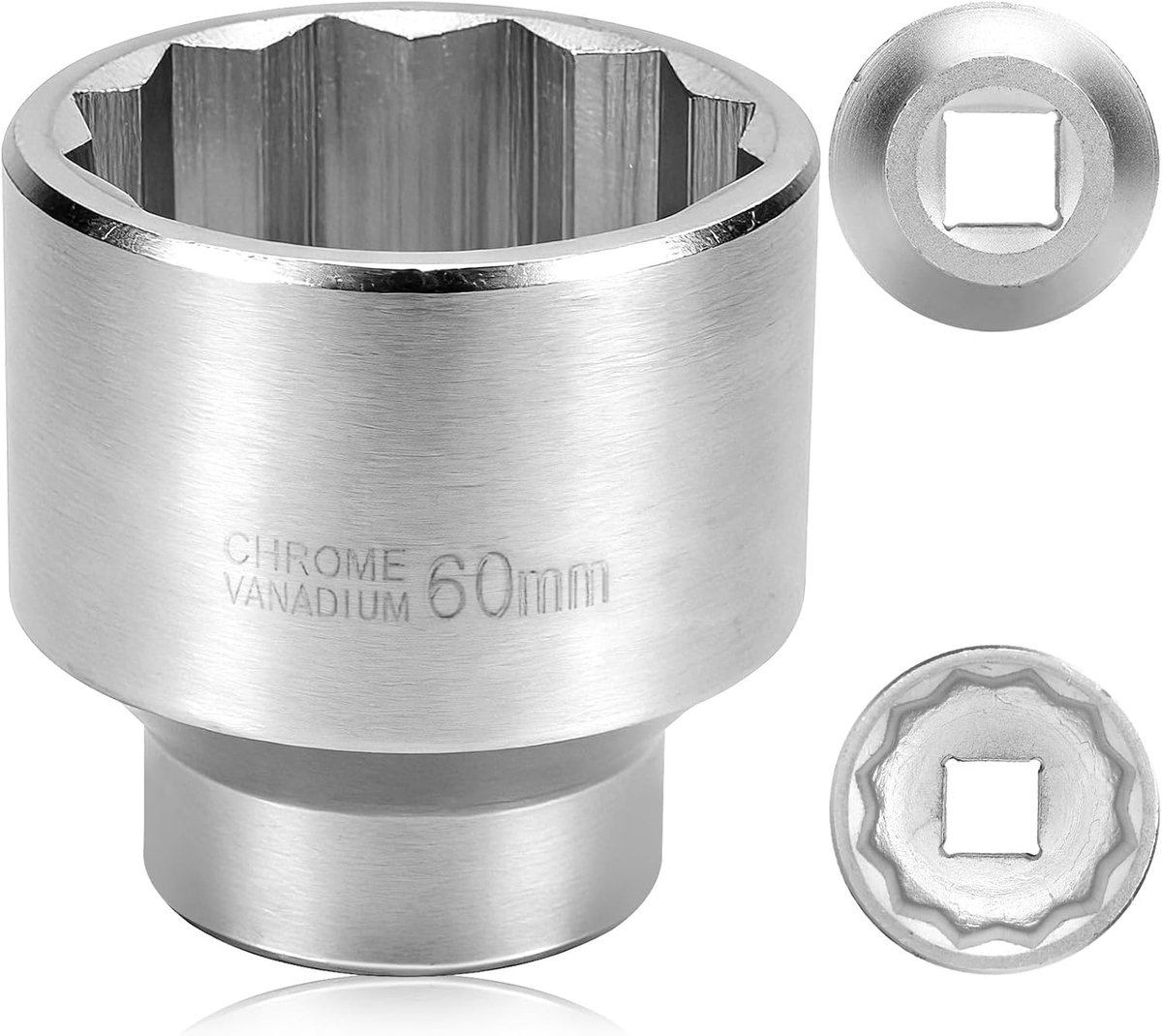 Multi-tooth cap 60mm XZN socket wrench with 3/4 inch square drive, XZN socket, 12-sided cap made of CR-V, tool cap for - ShopVlot