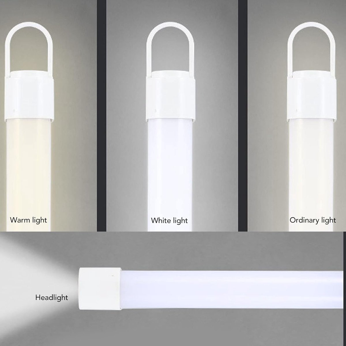 SnelShoppen - USB Oplaadbare LED Tube Lamp - Waterproof, Draagbaar, Professionele Type C USB Verlichting - Ideaal voor Thuis, Camping, Tuin en Feestje