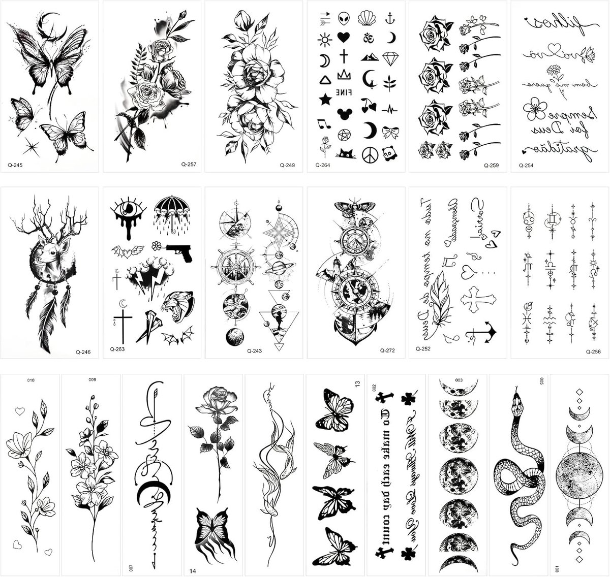 Tijdelijke Tattoos, Waterdichte Flash Tattoo Stickers voor Volwassenen, Vrouwen en Meisjes, Festival- en Feestaccessoires, Glitter Gezichtstattoos Carnaval
