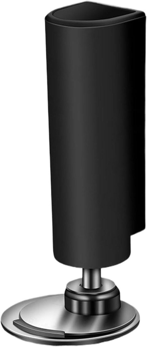 Deurstopper Metaal - Deurhouder Magnetisch - Bescherming Muren - Zonder Boren - 9.6 x 4 cm - Zwart