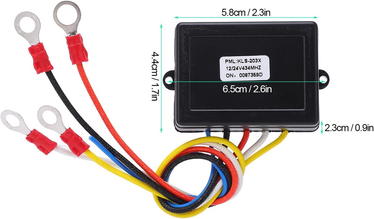 SnelShoppen - Draadloze Winch Afstandsbediening Set met Ontvanger 12V 24V voor Truck ATV SUV - Rood - Lange Bereik en Eenvoudige Bediening