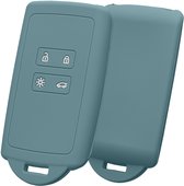 kwmobile autosleutelhoes geschikt voor Renault 4-knops Smartkey (Keyless Go) - Siliconenhoes in antieksteen - Sleutelcover