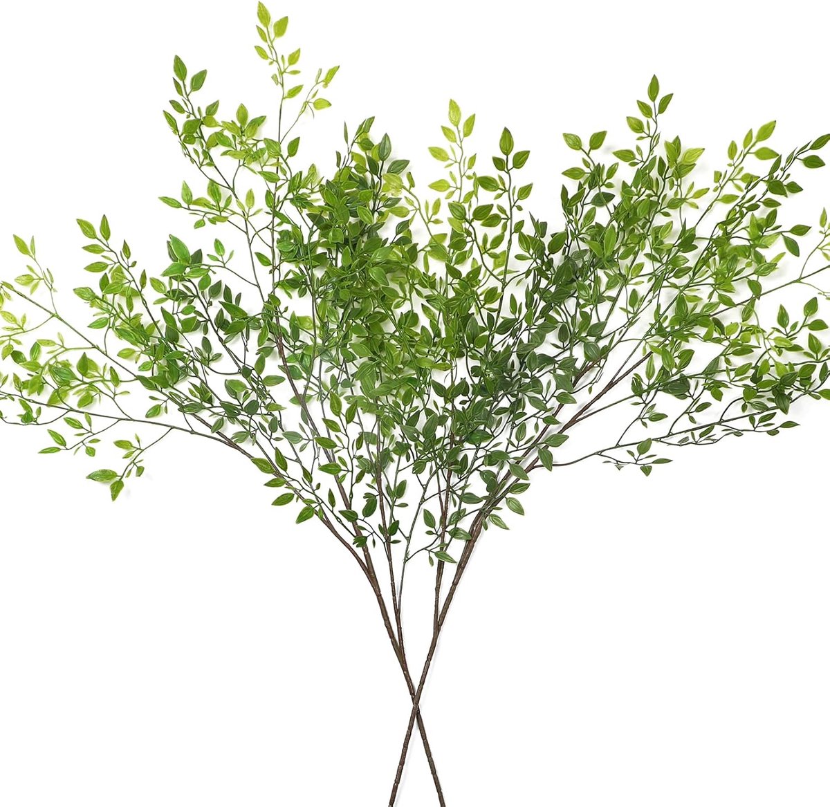 Kunstplant Nandina 110cm - Kunststof bamboetak - Levensachtige uitstraling - Creëer een natuurlijke sfeer - SnelShoppen