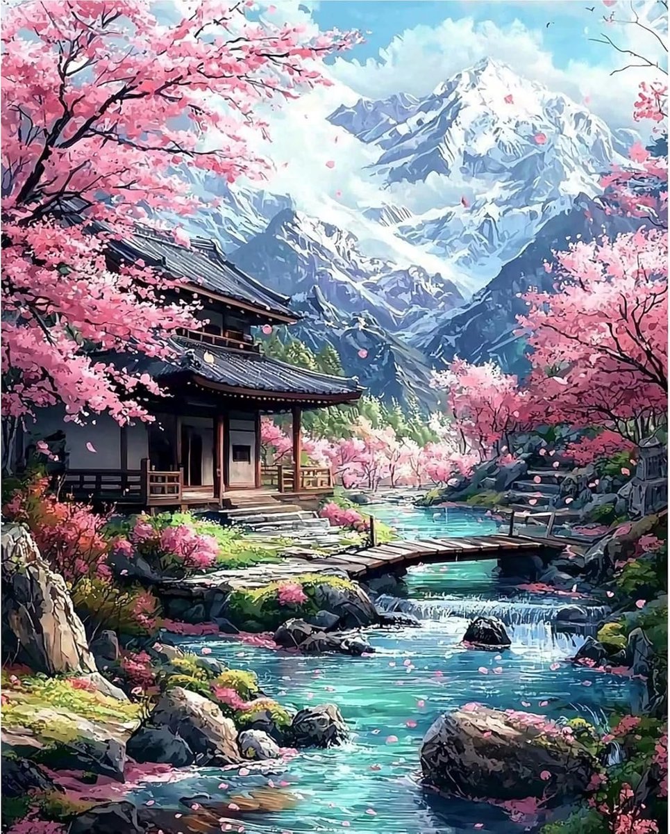 Schilderen op nummer voor volwassenen, doe-het-zelf handgeschilderde olieverfschilderijset, oosterse architectuur, schilderen op nummer, canvas, acrylverf, schilderij, woondecoratie, cadeau