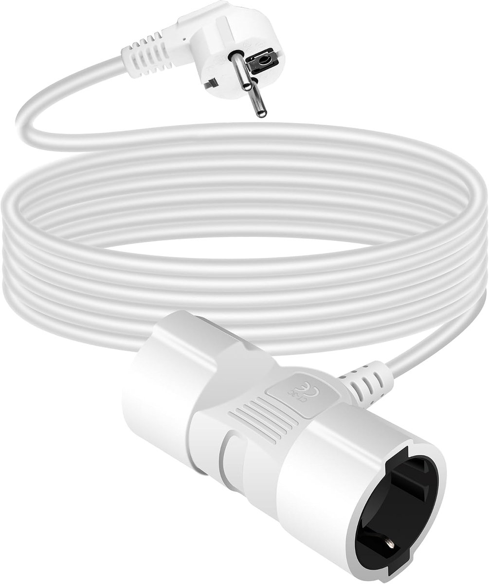 stekker voor stopcontact, 8 m verlengkabel met 2 Schuko-stopcontacten, meervoudig stopcontact, 2-voudig stopcontact, dubbele verlenging met 2 geaarde stopcontacten, 2-voudige outdoor verdeler