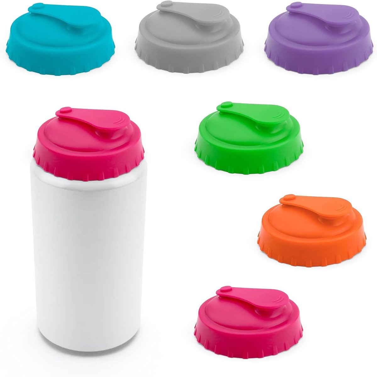 Siliconen Deksel 62 mm, 6 Stuks Deksels Voor Drankblikjes | Sluiting Voor Bierblikjes, Voor Dinerfeesten, Vissen, Sportevenementen