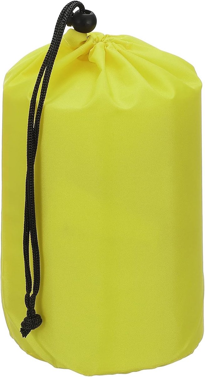 Stuff Sack, 7 x 13 Inch Waterdichte Outdoor Opbergzak Draagbare Trekkoord Stofklep Tas Lichtgewicht Slaapzak voor Camping Wandelen Rugzakken, Lichtgeel