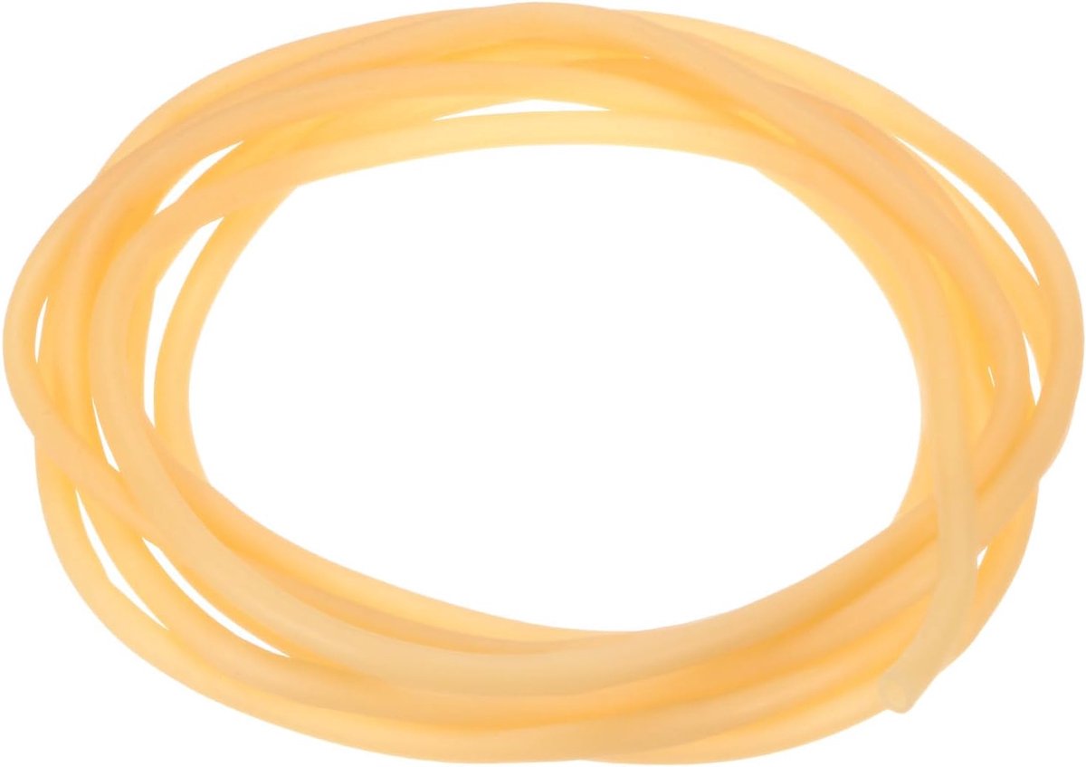 METERXITY Natuurlijke latex rubberslang, 5/32" [4mm] ID x 1/4" [6mm] OD 10ft lengte latexslang voor thuis/laboratorium/sport, hoogelastische buisband [Geel]