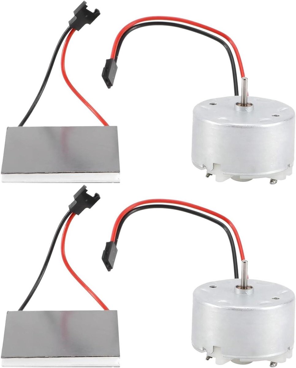 Generator Motor Kit - Thermo-elektrische Generator - Kachel Ventilator Reparatie - Duurzame IJzeren Constructie - 40 x 40 mm - Zilver