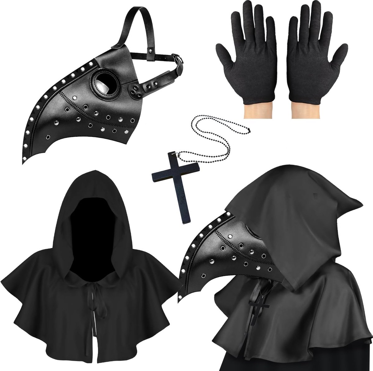 Omgoods - Steampunk Pestdokter Masker voor Cosplay en Feestjes