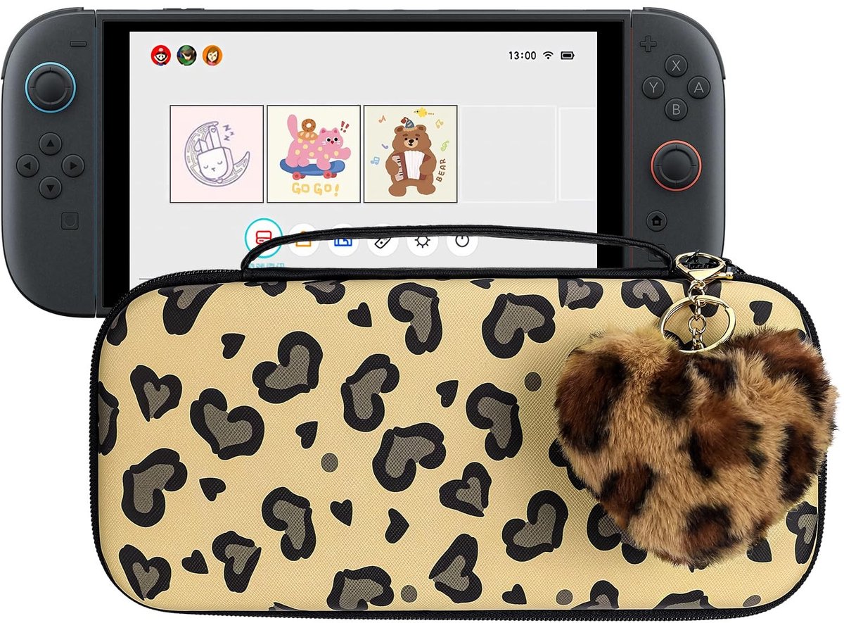 Omgoods - Hardcase Opbergtas voor Switch 2 met Hartvormige Charm
