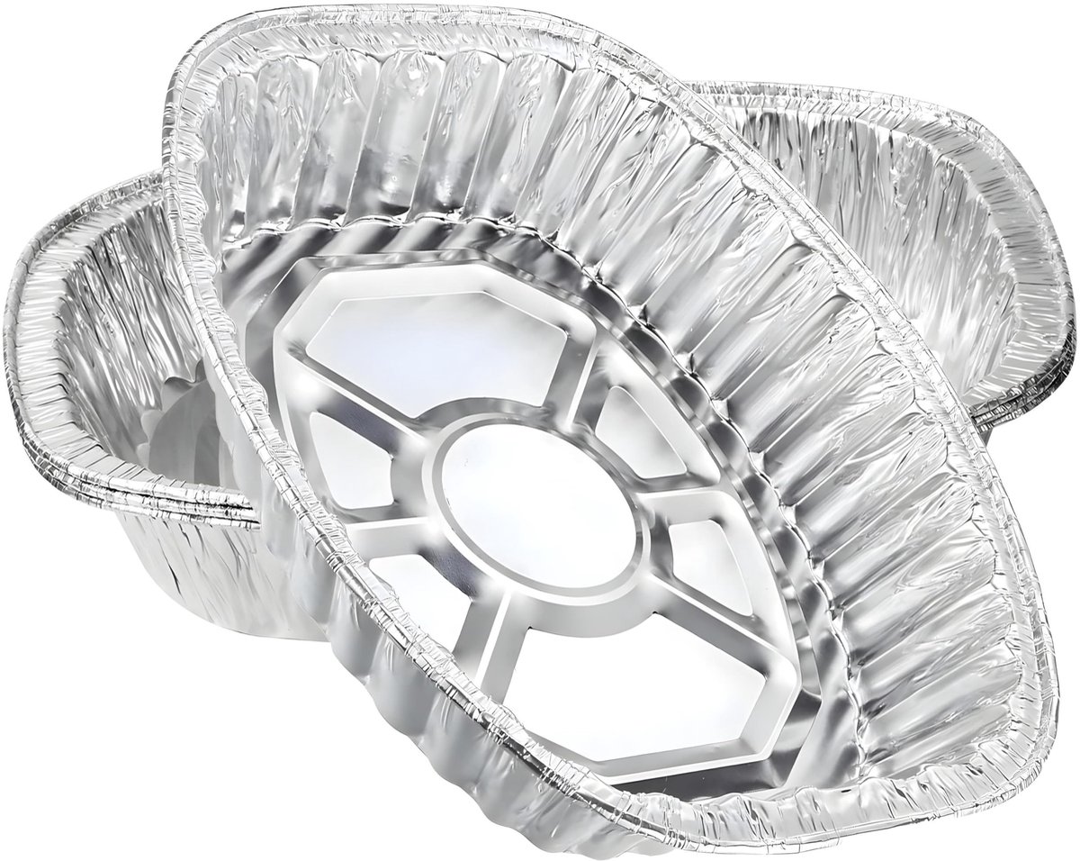 Omgoods - Wegwerp Aluminium Bakplaten Ovalen Set van 3 voor BBQ en Catering