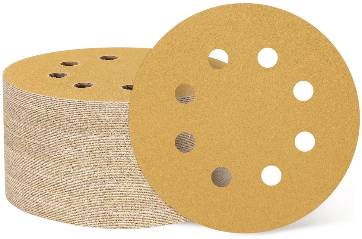 Omgoods - Schuurschijven 150mm met 8 Gaten en Korrel 150