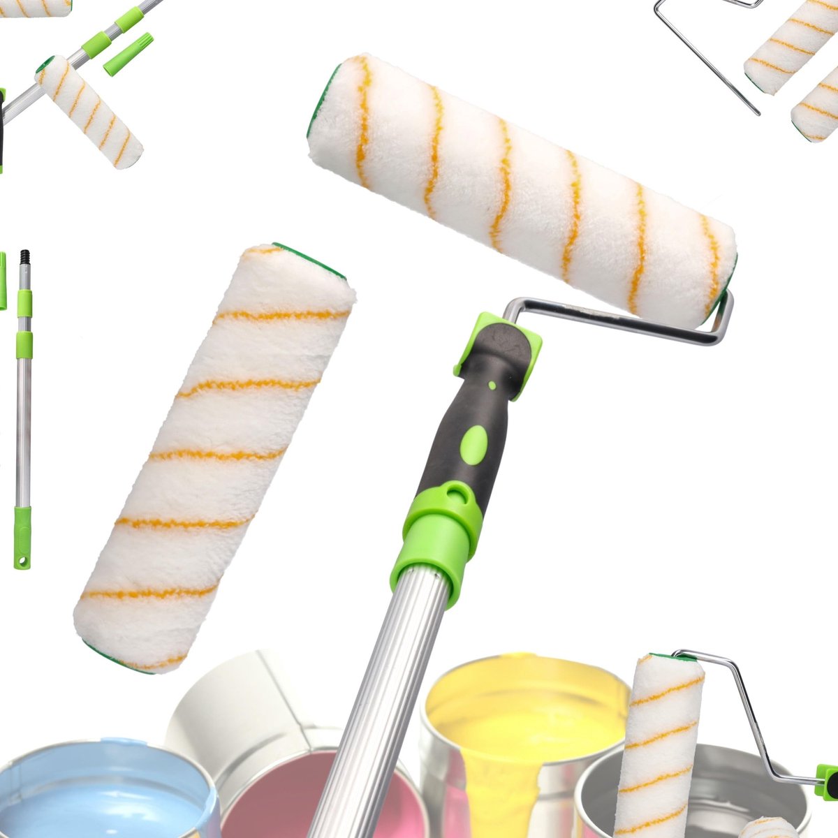 Omgoods - Verfroller Set met Telescopische Handgreep 130cm