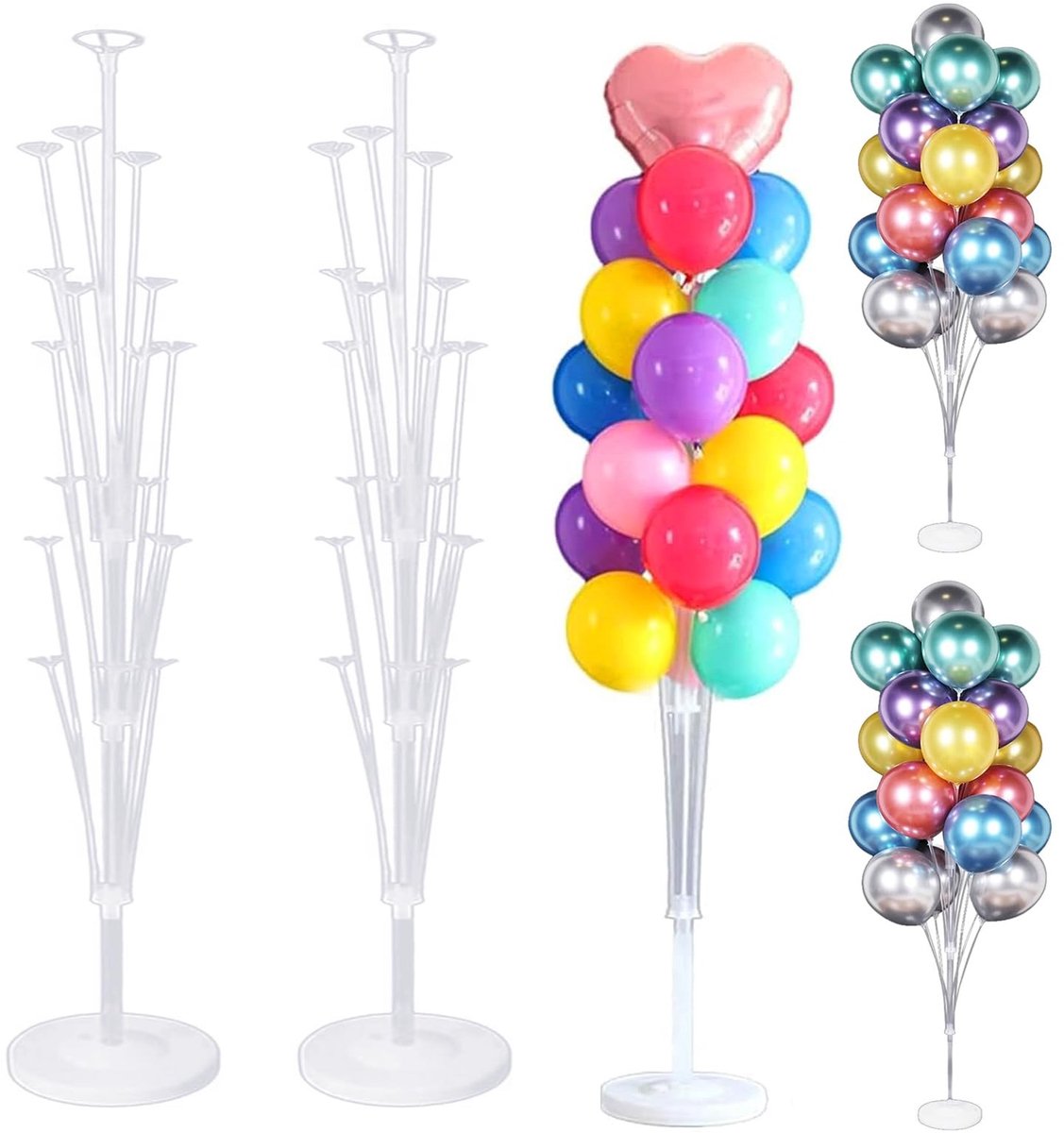 Omgoods - 2 Stuks Balloon Stand Set voor Feestdecoratie