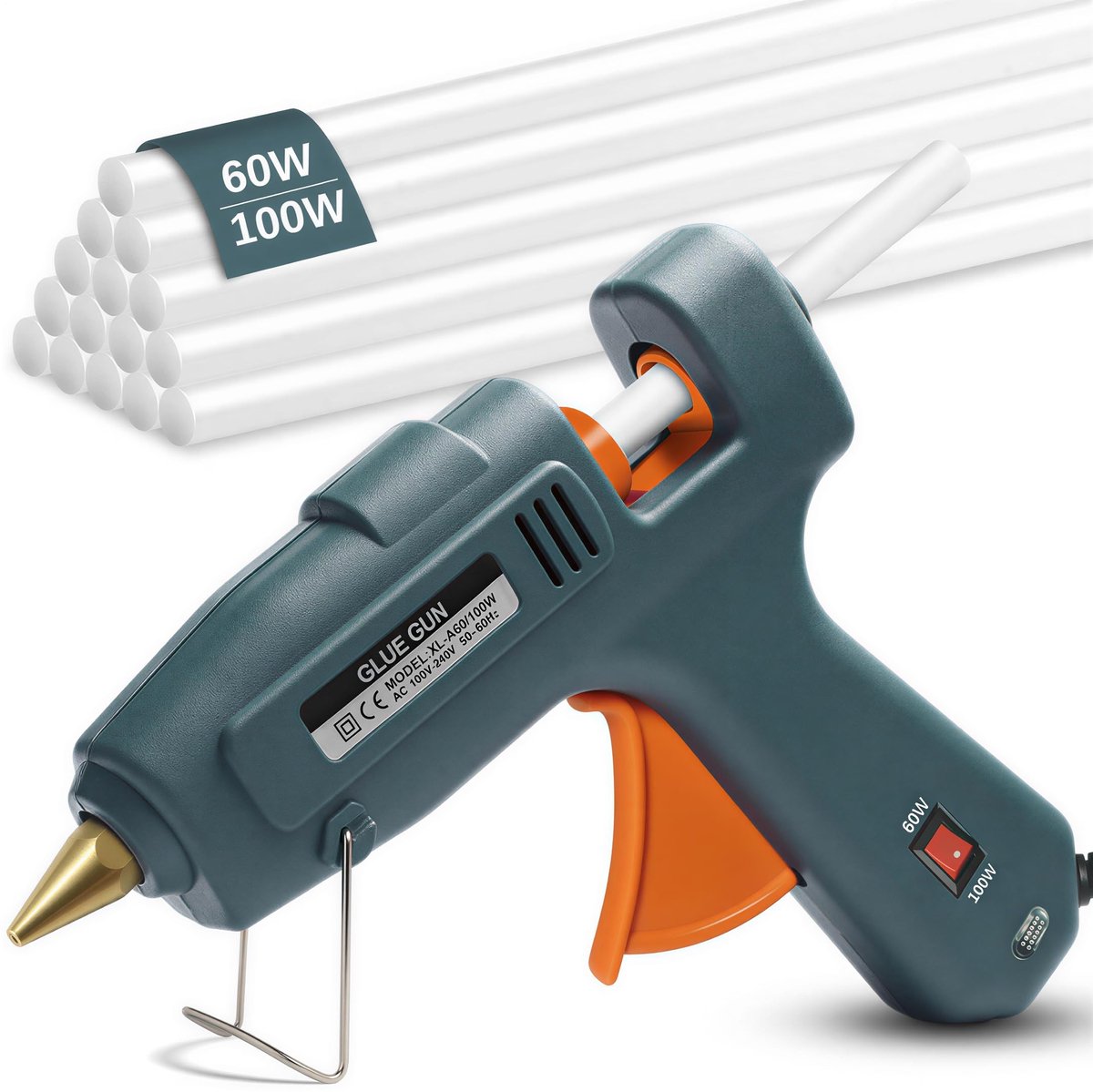 Omgoods - Lijmpistool met dubbele temperatuur 60W/100W - Inclusief 15 lijmstiften
