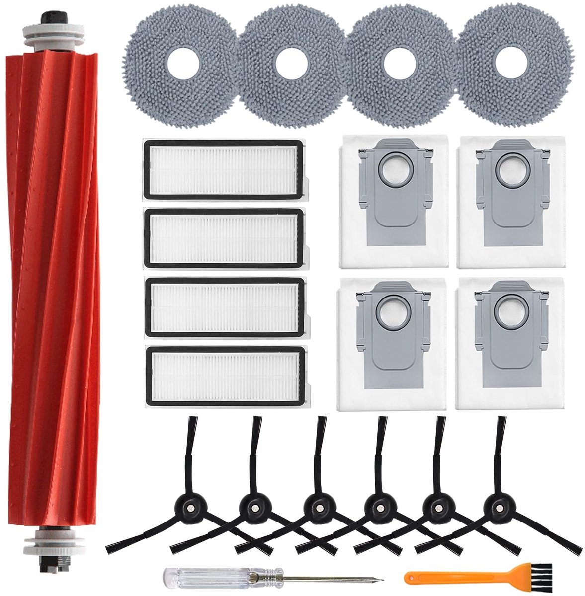 Omgoods - Accessoireset voor Roborock Qrevo Stofzuiger, 21 Stuks