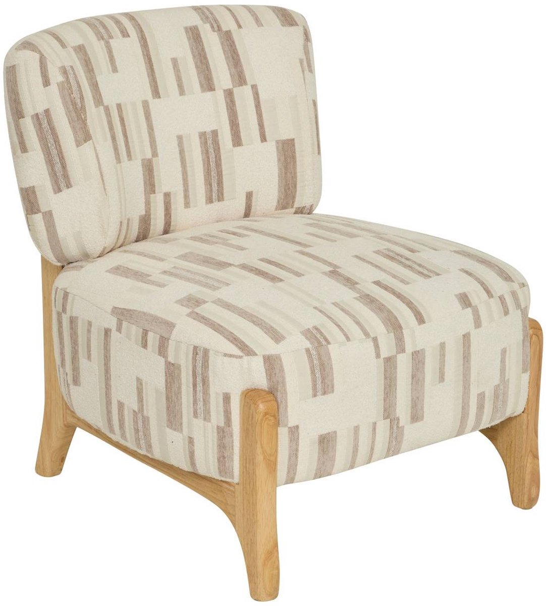 Lage fauteuil met geometrische print CALIX