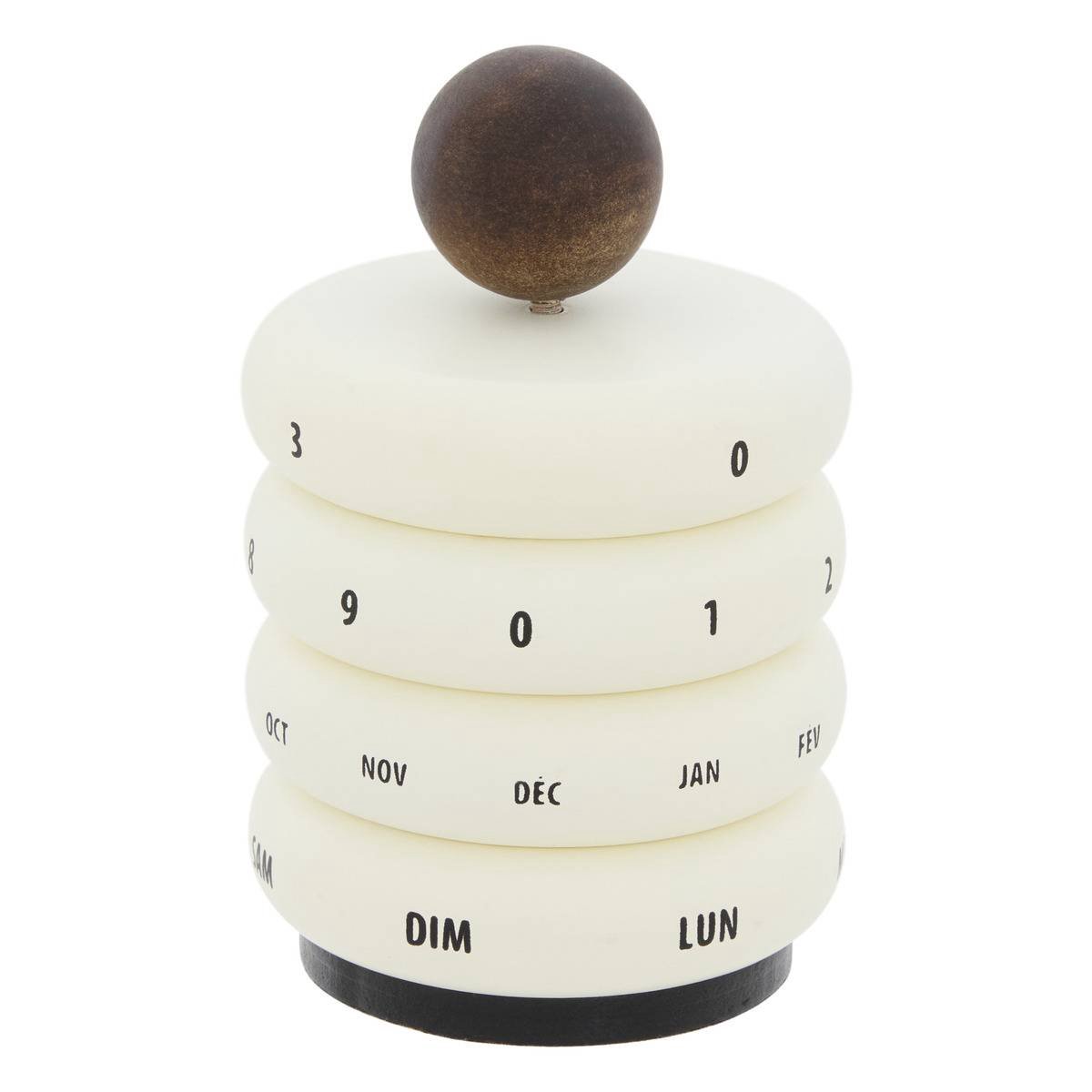 Calendrier perpétuel Homy D.9,5cm blanc