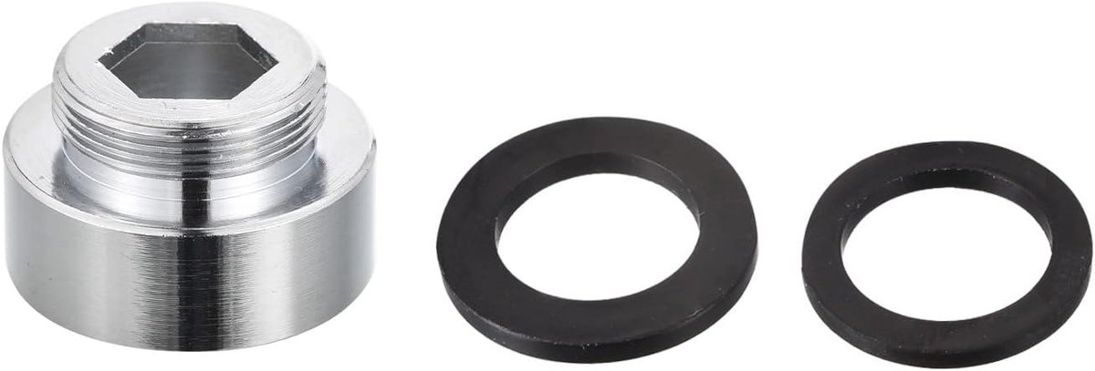 SnelShoppen - Kraanadapter 3/4 Inch Draad, 22mm x 6mm Mannetje, Messing Tap Aerator, Geschikt voor Keuken en Badkamer, Duurzaam en Roestvrij