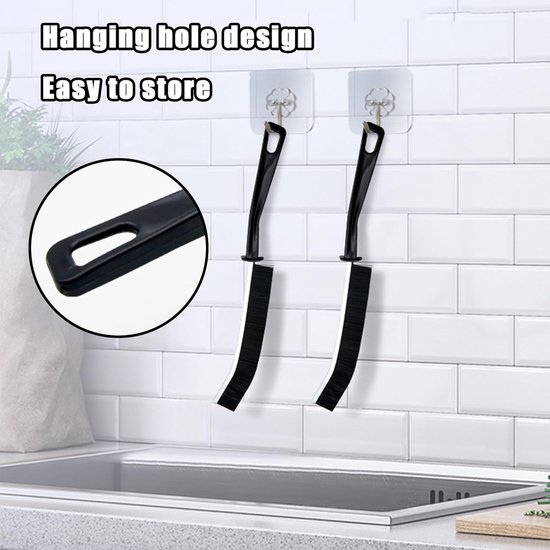Multifunctionele voegenborstel voor badkamer en keuken, 10 stuks harde borstelharen voor effectieve reiniging van voegen en spleten in het huishouden — afbeelding 5