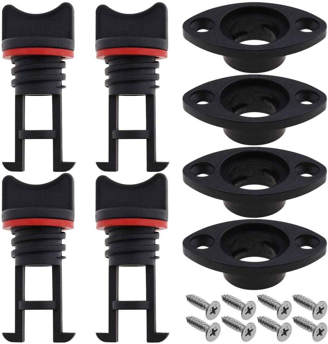 Omgoods - 4 Stuks Nylon Kayak Afvoerpluggen met Schroeven