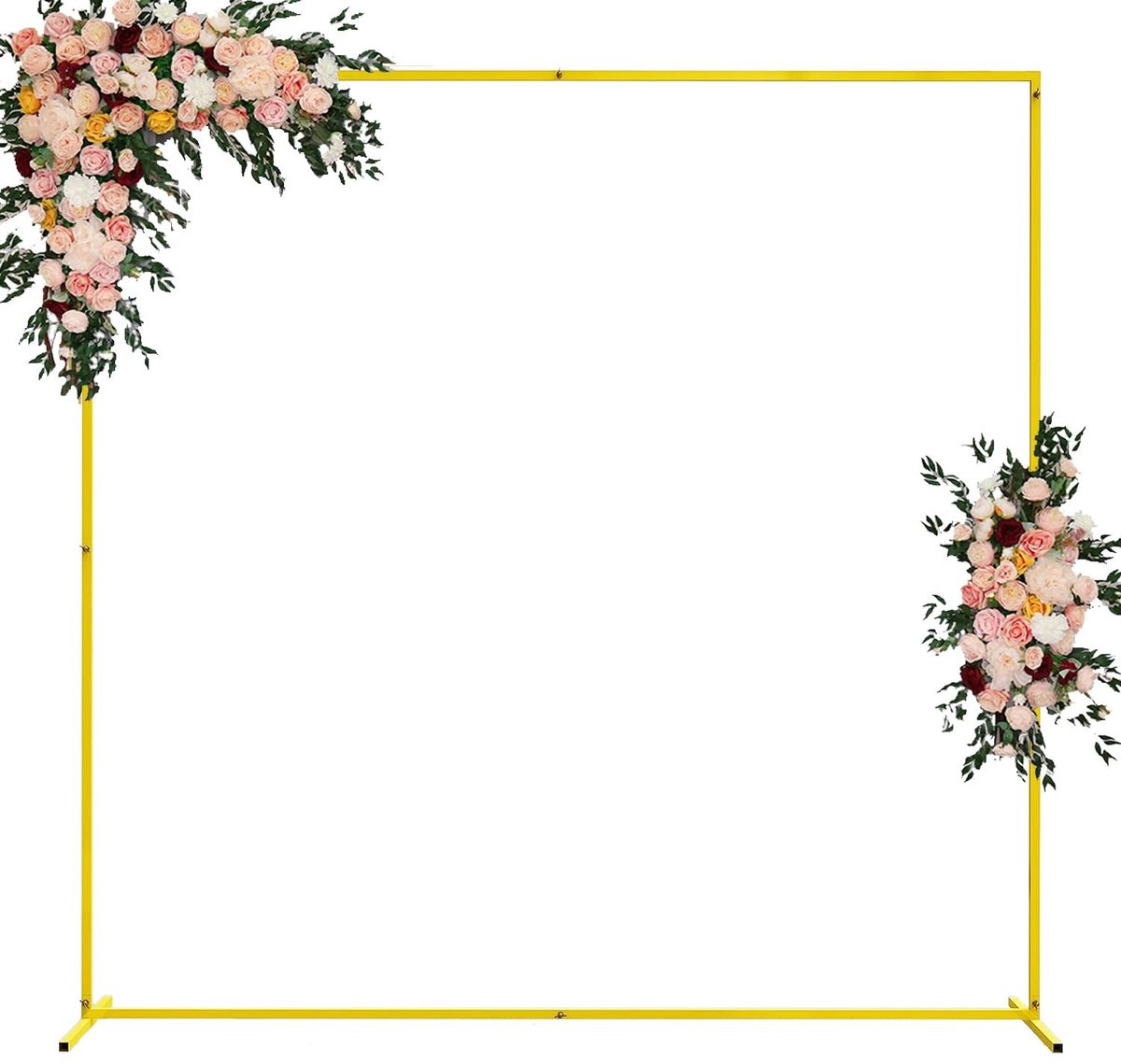Omgoods - 2x2m Vierkant Metaal Bruiloft Boog voor Decoratie