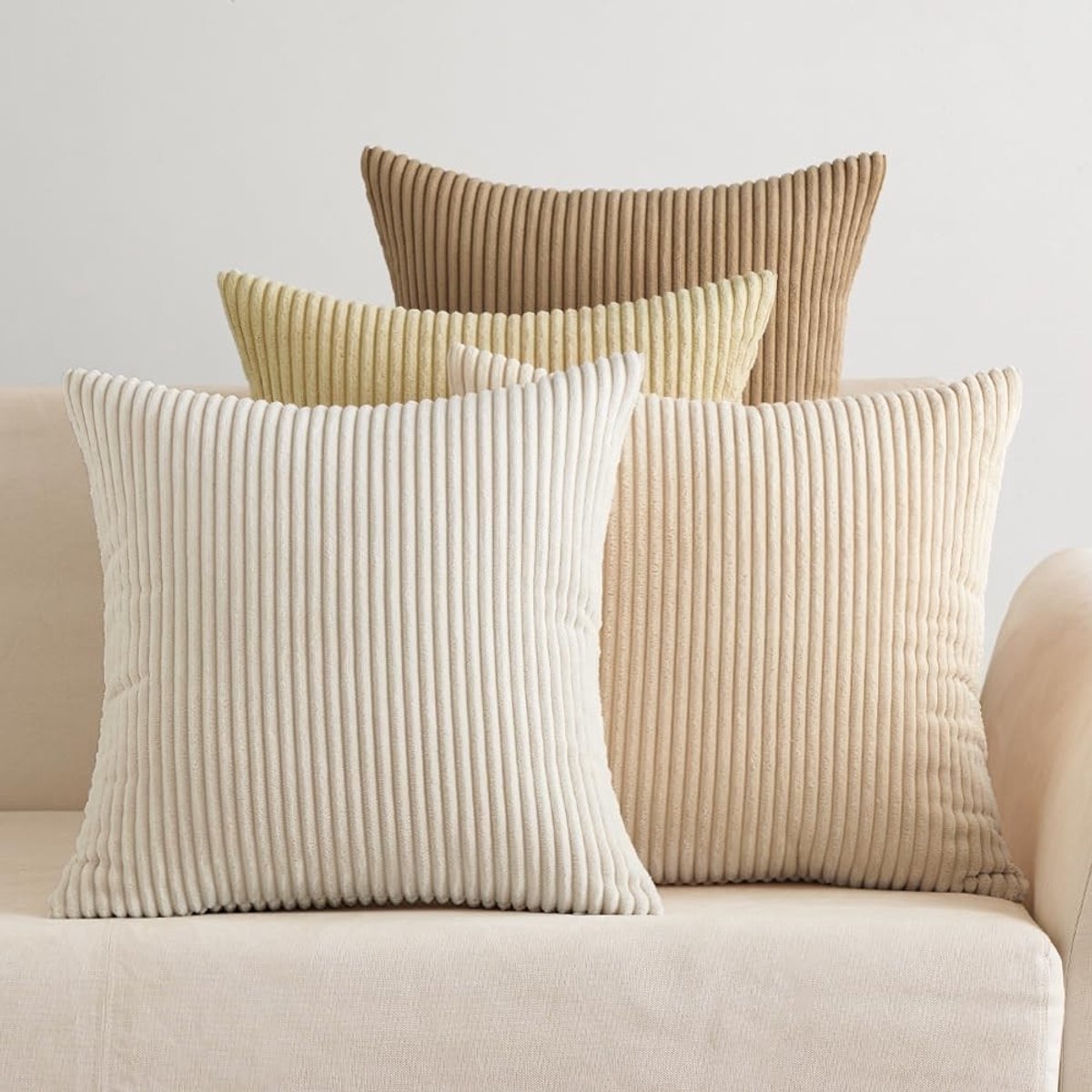 Omgoods - Corduroy Velvet Kussenslopen 50 x 50 cm - Set van 4
