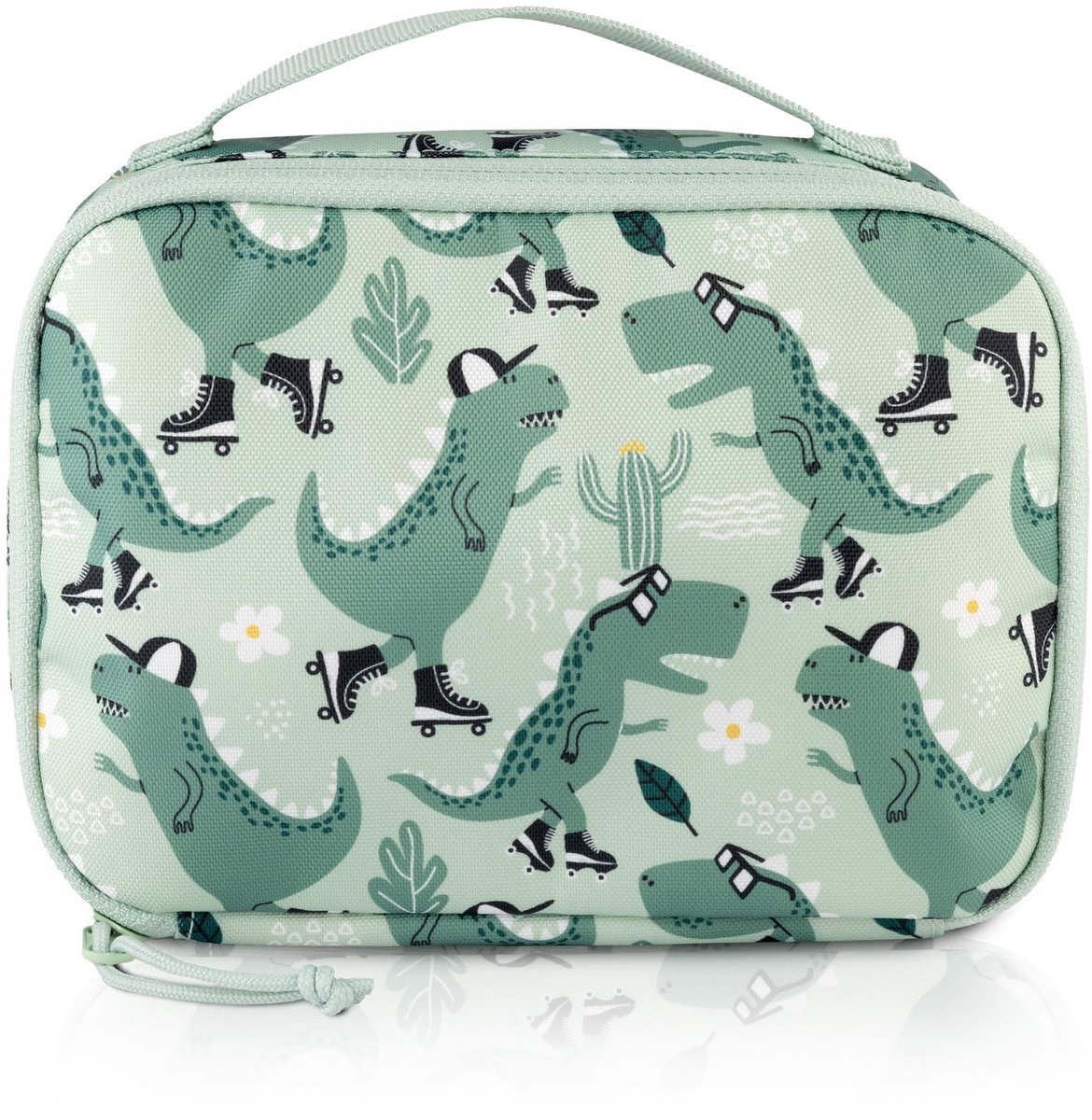Omgoods - Kinderthermobag - Mini Insulated Lunch Bag voor Snacks en Cosmetica (Groen - Dinosaurus)