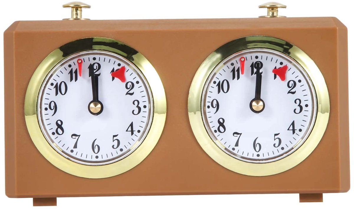 Omgoods - Mechanische Schaakhorloge, Analoog, Geen Batterij Nodig