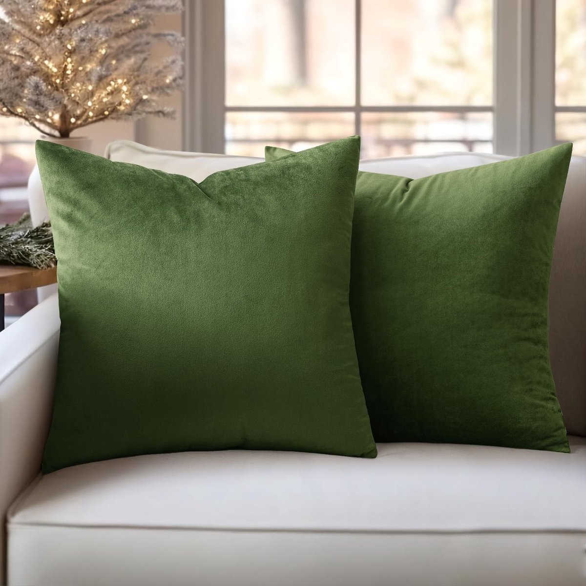 Omgoods - Set van 2 Velours Kussenslopen 40 x 40 cm Voor Sofa en Slaapkamer