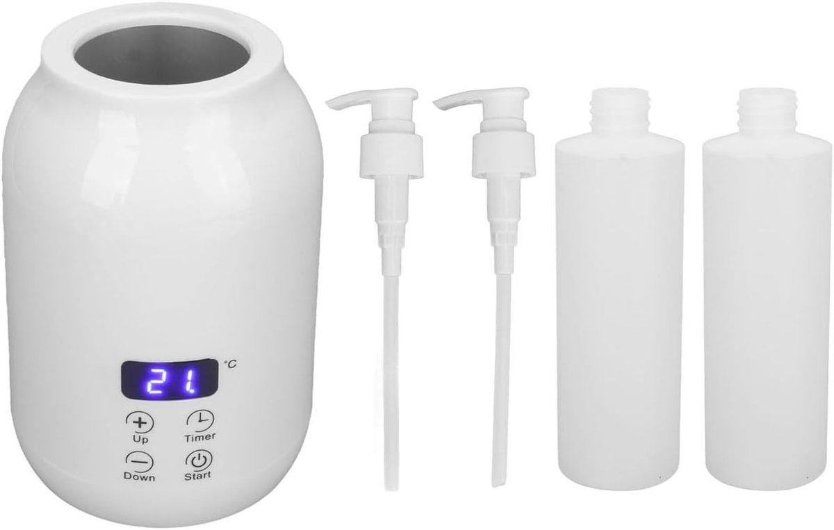 Omgoods- Massageolieverwarmer met LED-display - Temperatuurregeling 30-65°C - Draagbare Olieverwarmer - Verwarmingsdispenser voor Lotion - Ideaal voor Massage