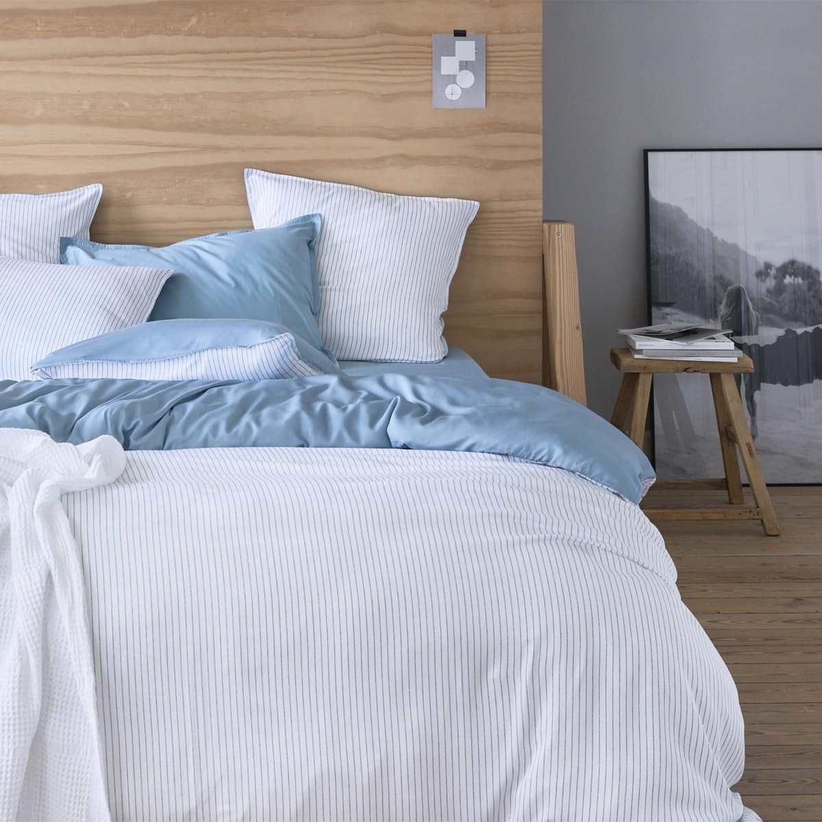 Omgoods - Bamboe Viscose Dekbedovertrek 140 x 200 cm in Blauw