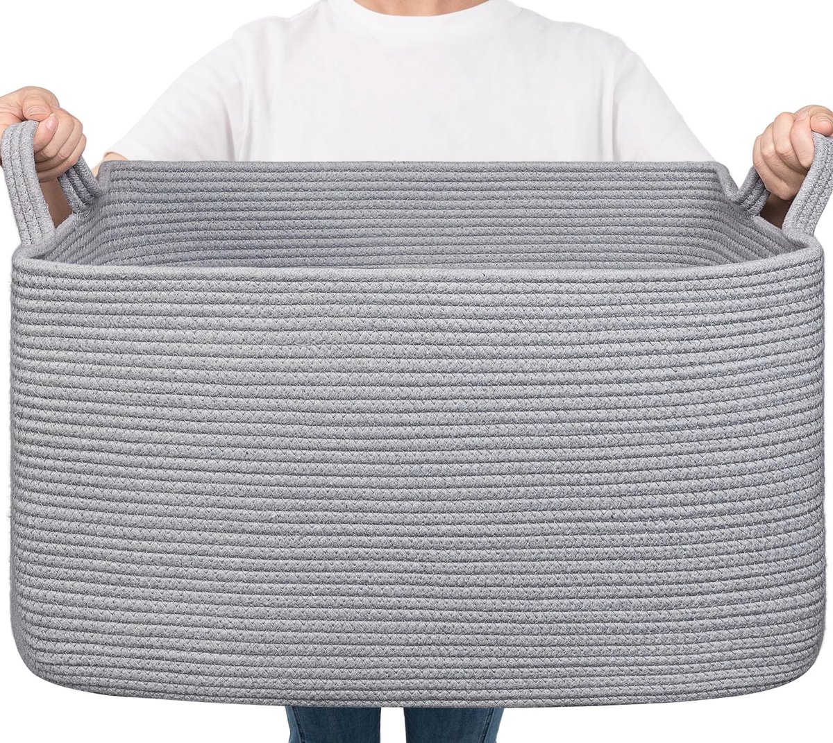 Omgoods - Grote Vlechtmand voor Was met 65 Liter Capaciteit