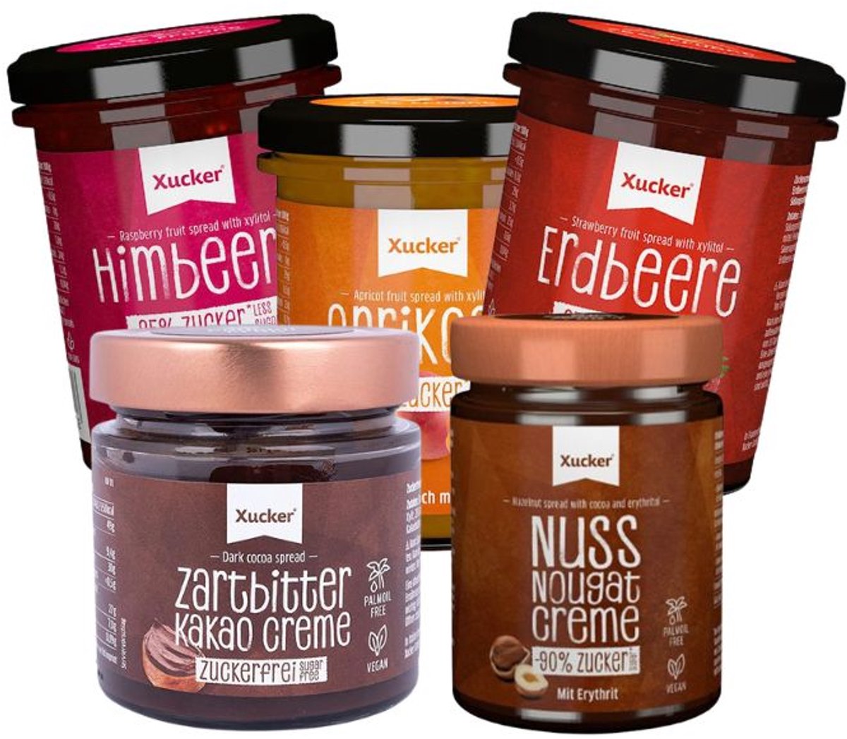 Xucker | Mix Broodbeleg | Voordeelpakket | 5 x Xucker spreads