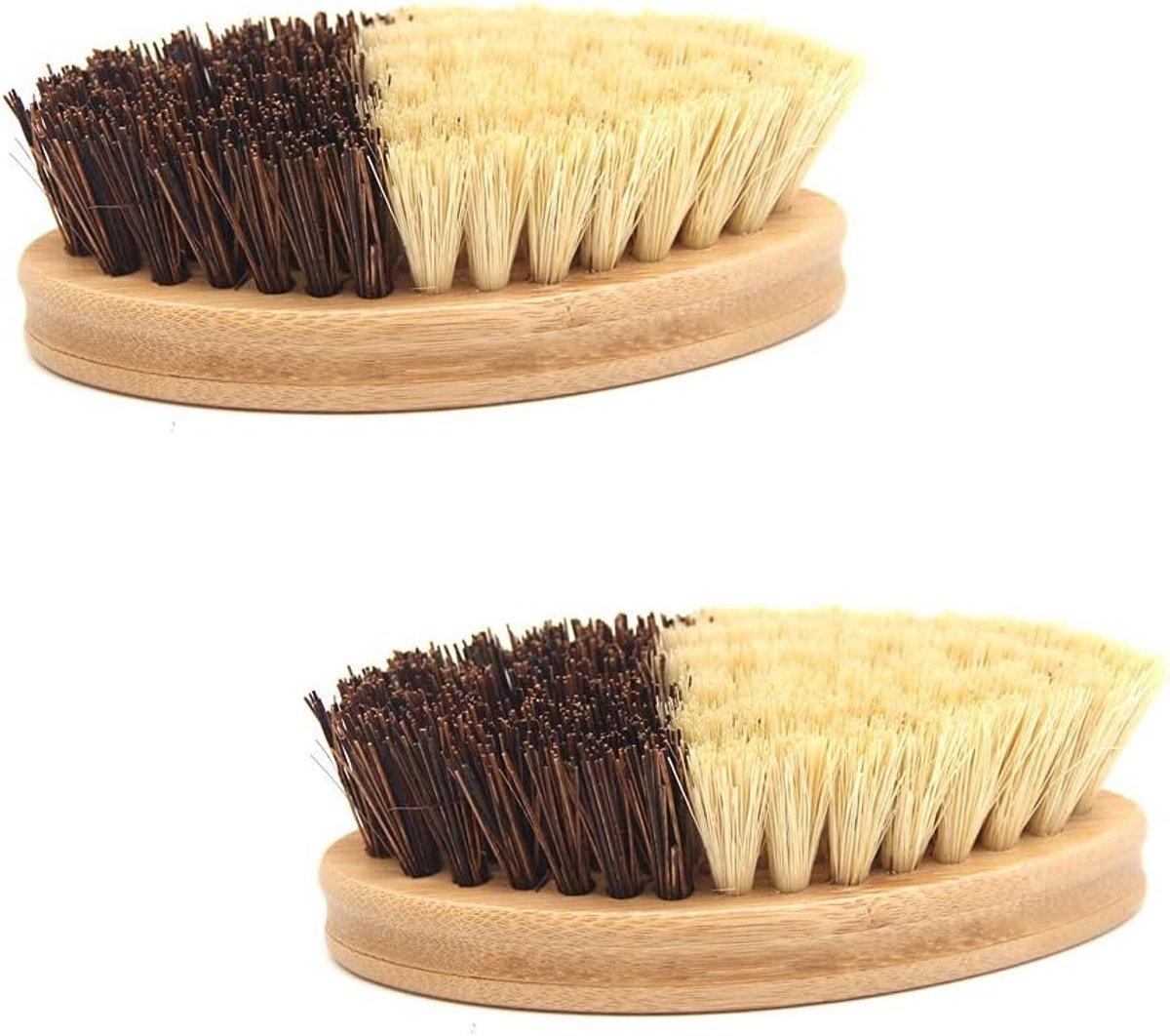 SnelShoppen - Groenteborstel voor Voedsel, Duurzaam Houten Handvat, Palm/Sisal Haar, Multifunctioneel voor Aardappelen, Wortelen, Tomaten, Komkommers,