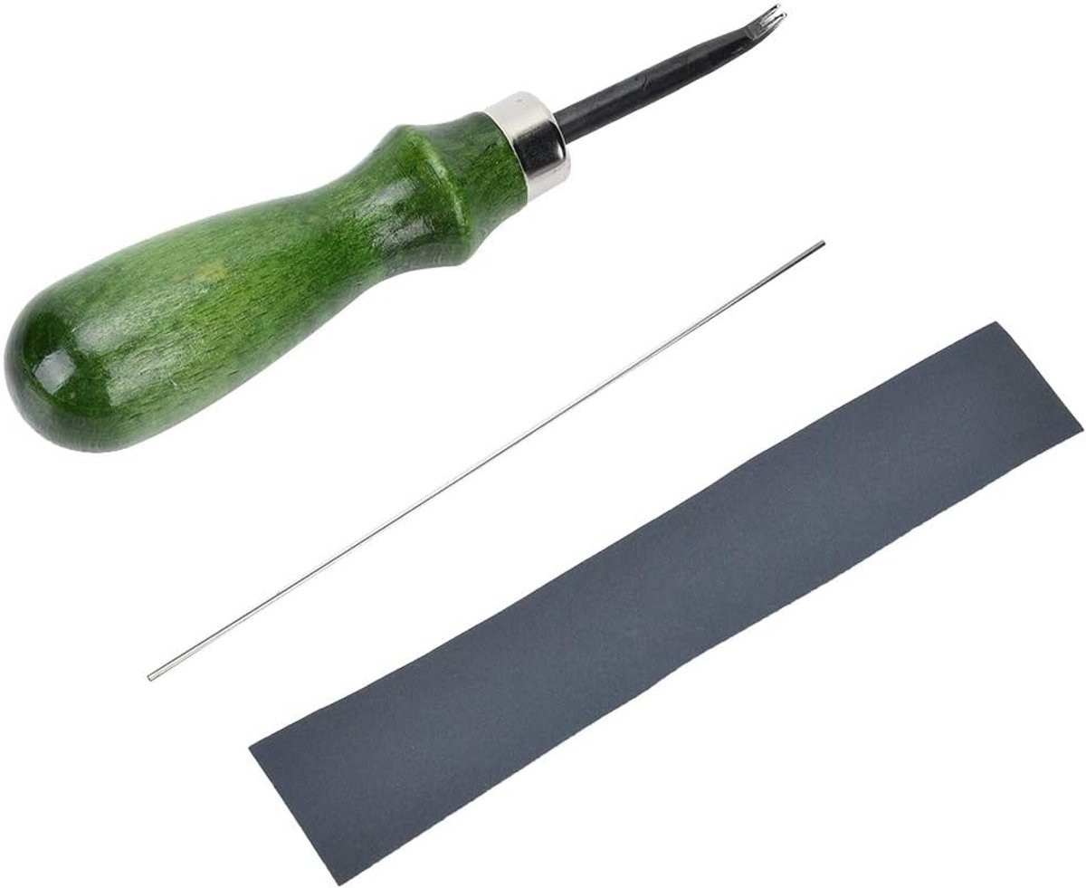 SnelShoppen - Professionele Lederen Rand Cutter Set 0.6mm en 1.4mm - Hoogwaardige Handgereedschap voor DIY Projecten, Bevelen, Snijden, en Splicen