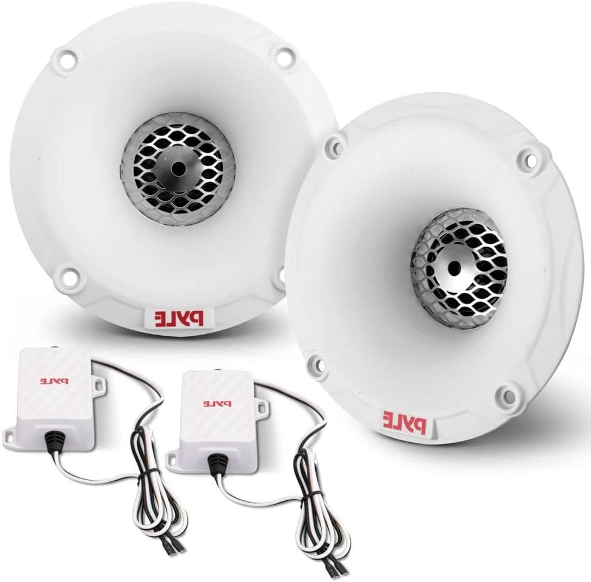 Marine Tweeters Kit - Bootluidsprekers Set - Muziek Luisteren - Waterdicht Ontwerp - 60 Watt RMS - Wit