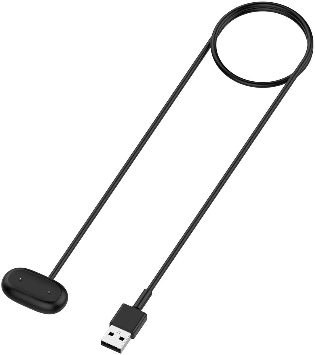 Strap-it USB-A Oplader Geschikt voor Fitbit Air – Vervangende Oplaadkabel – 1 Meter – Zwart