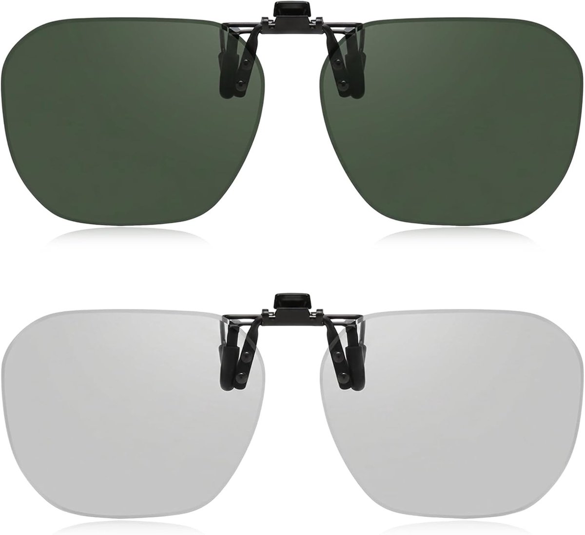 Gepolariseerde clip-on zonnebril voor dames en heren, eenvoudig op te zetten flip-up opzetbril, UV-bescherming en stijlvolle zonnebrilaccessoire