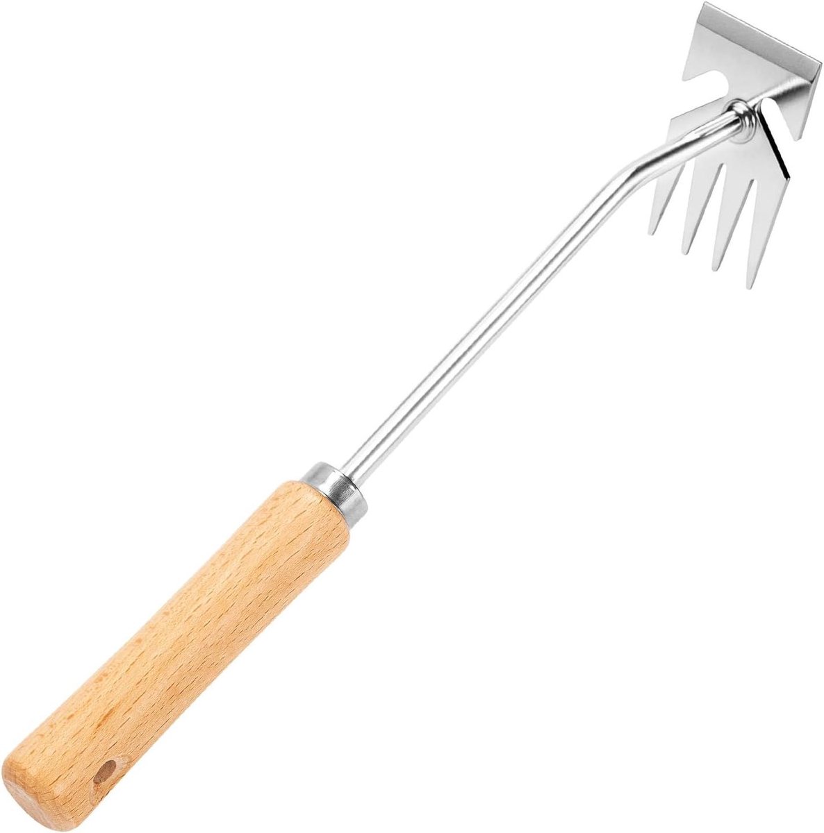 Onkruidverdelger Handmatig - Tuingereedschap Wieden - Onkruid Verwijderen - Vier Roestvrij Staal Tanden - 33 cm Lengte - Niet gespecificeerd
