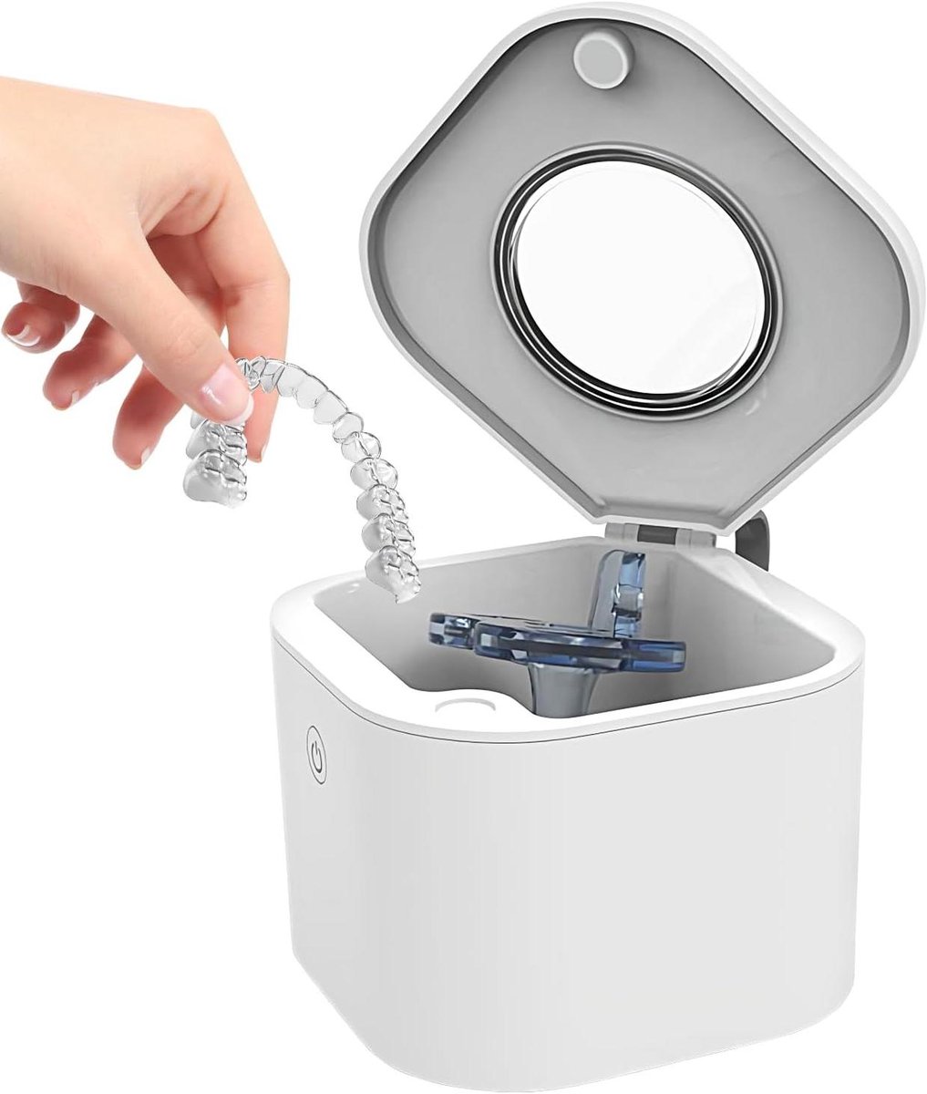 UV Reiniger - Bitjes Opbergdoos - Hygiënisch Opbergen - 360 Graden Reiniging - Compact Formaat - Wit