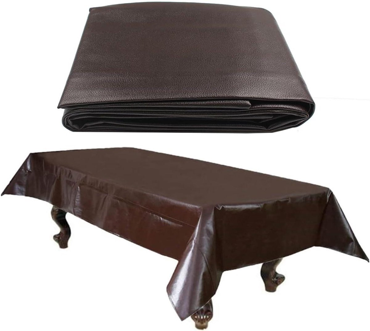 Pooltafel Stofkap - Biljart Tafelhoes - Tafel Beschermen - Waterdicht en Stofdicht - 9FT: 284x157x20cm - Bruin